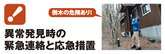 異常発見時の緊急連絡と応急措置